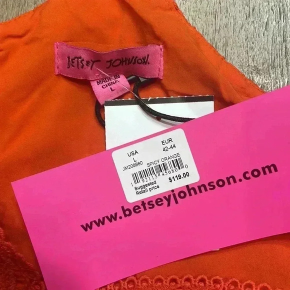 Betsey Johnson dress, size Large, eyelet and fully lined, NWT - Picture 8 of 9